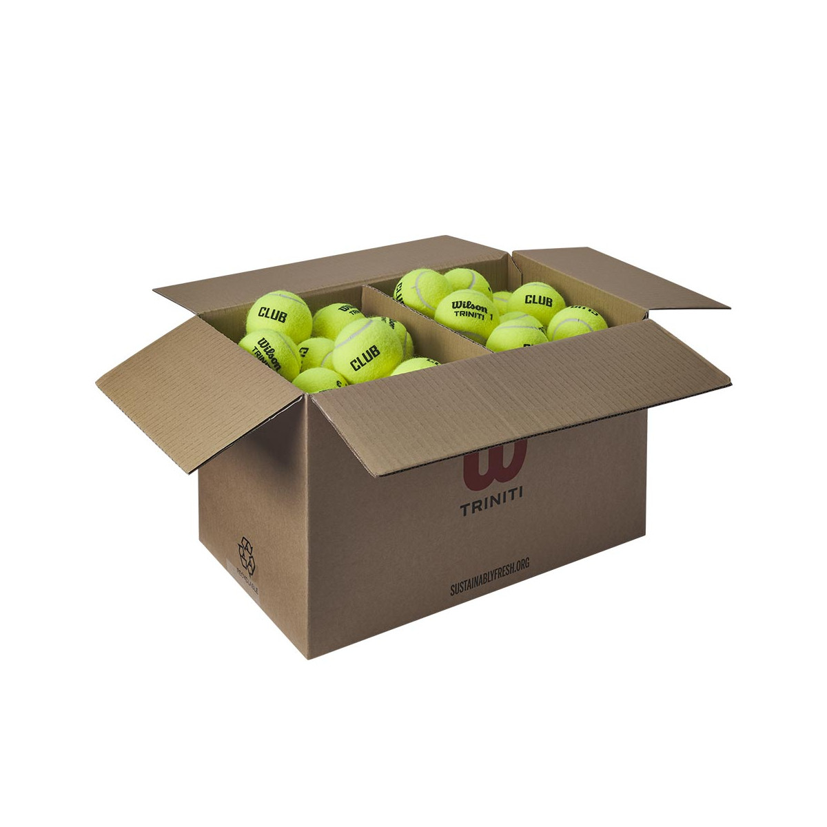 Box 18 cans of 4 Wilson Triniti balls