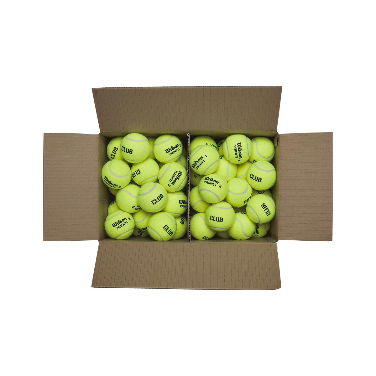 Box 18 cans of 4 Wilson Triniti balls