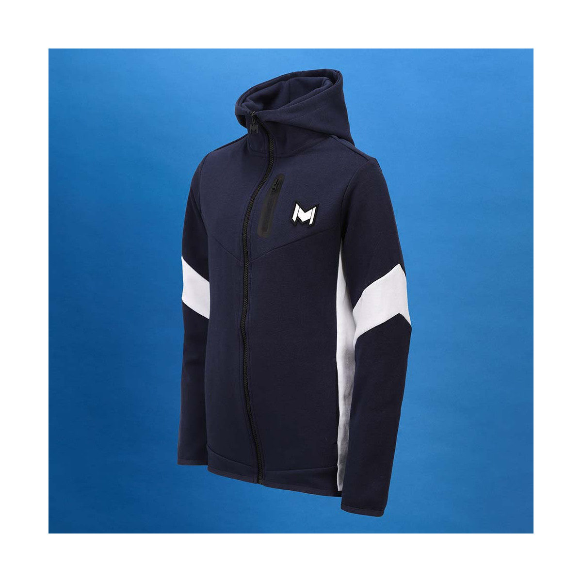 Mouratoglou navy blue hooded jacket