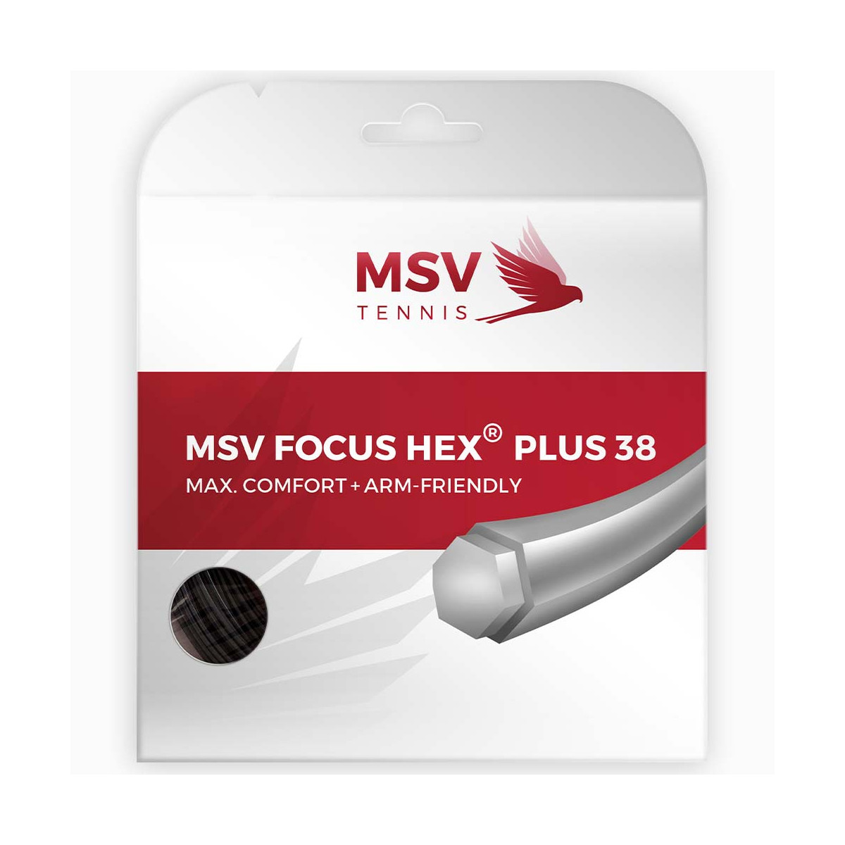 MSV Focus Hex Plus 38 Black 12m String