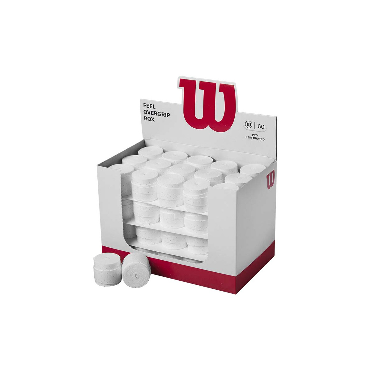 Wilson Pro Perforated Overgrip White x 12 Overgrips