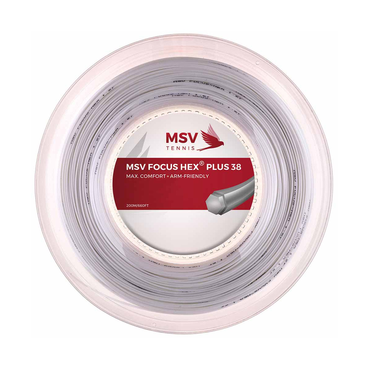 MSV Focus Hex Plus 38 White 200m Reel