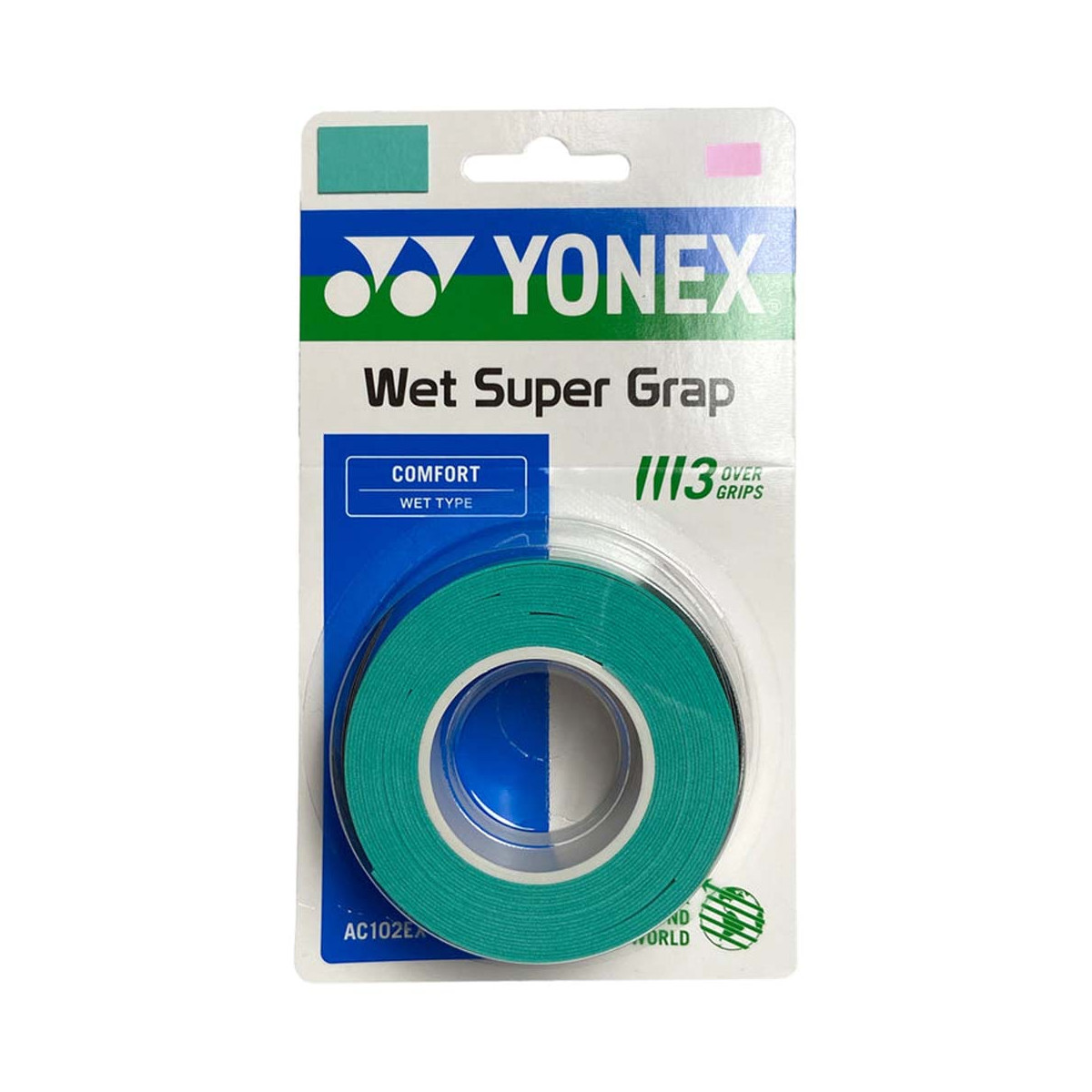 Yonex Wet Super Grap Turquoise x 3 Overgrips