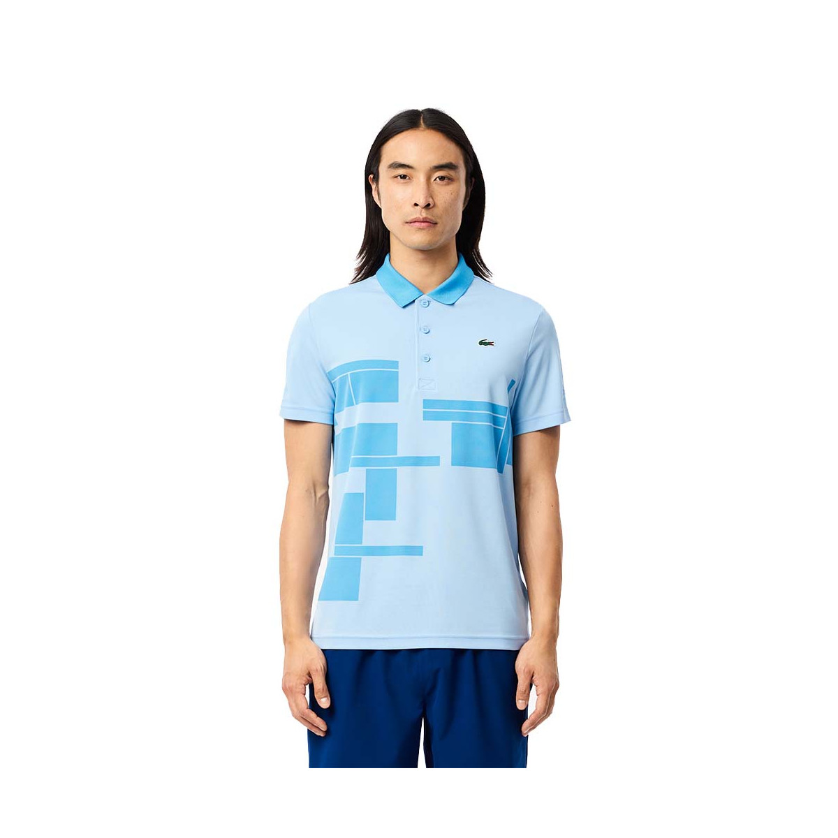 Polo Lacoste Tennis Novak Djokovic Fan Light Blue Polo