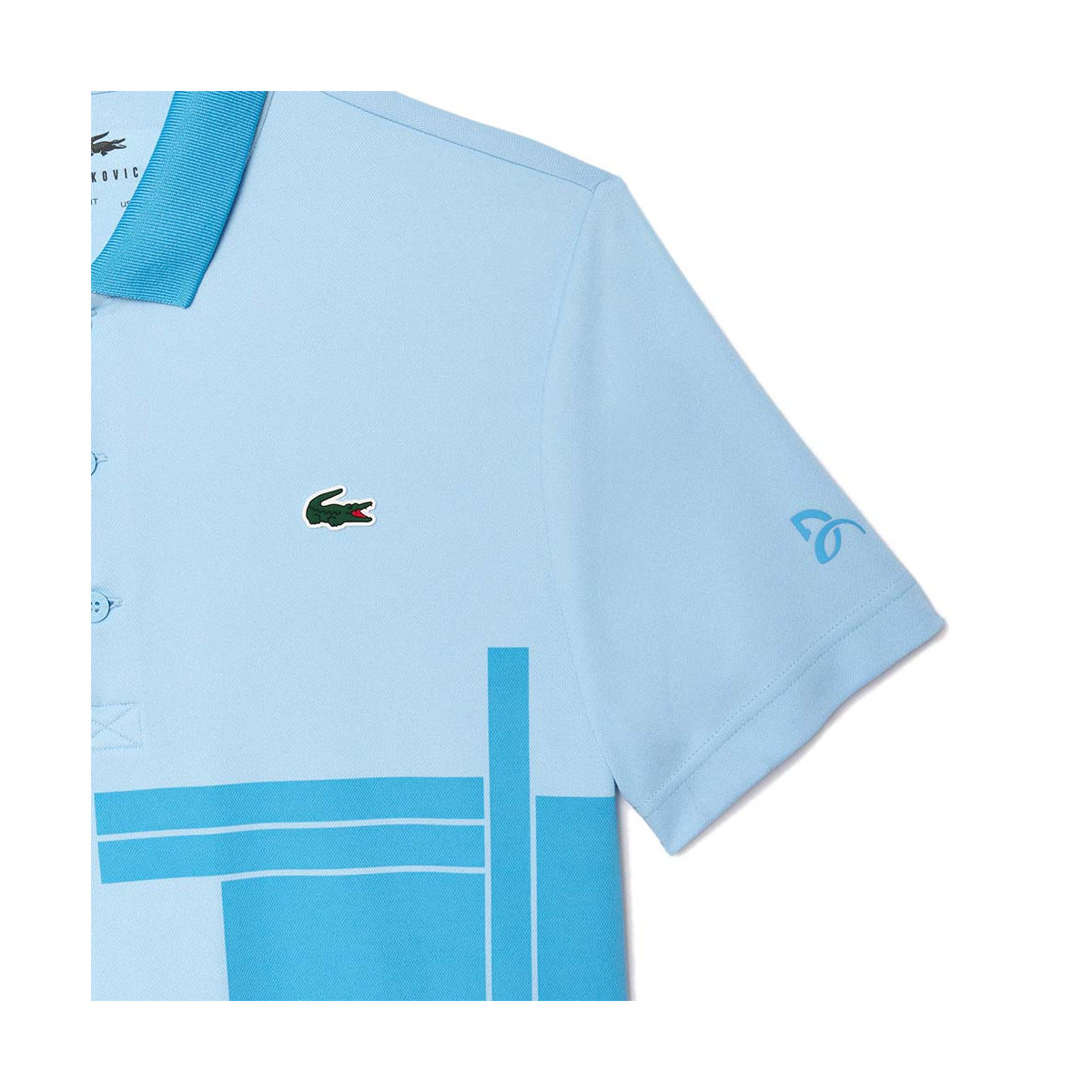 Polo Lacoste Tennis Novak Djokovic Fan Light Blue Polo