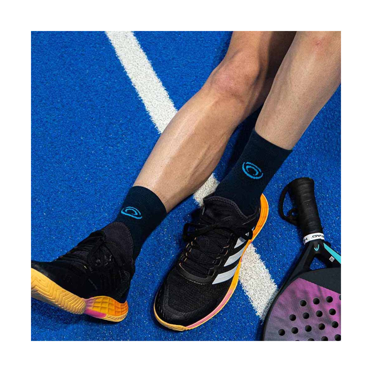 BV Sport Padel High Black Socks