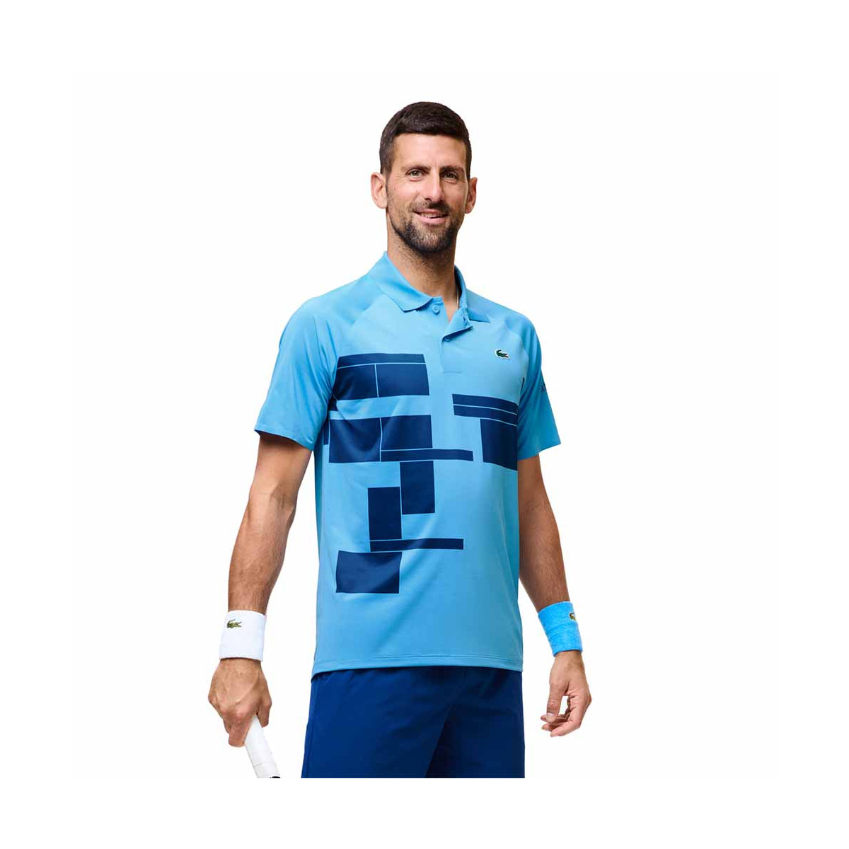 Lacoste Tennis Novak Djokovic Player Blue Polo