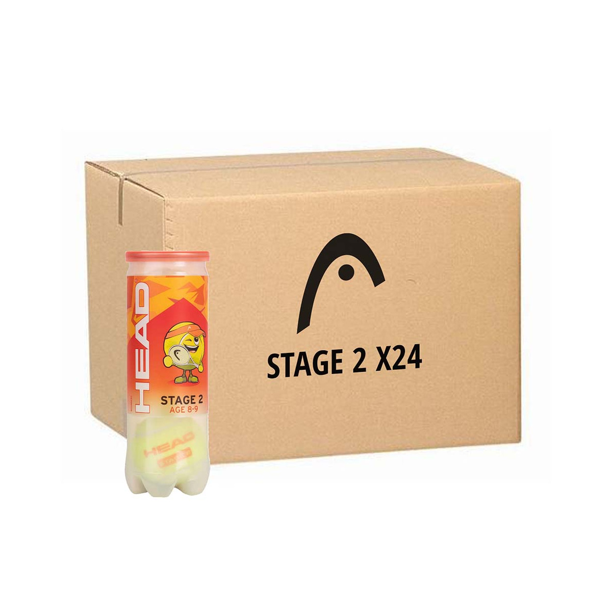Box of 24 tubes of 3 Head TIP Orange balls