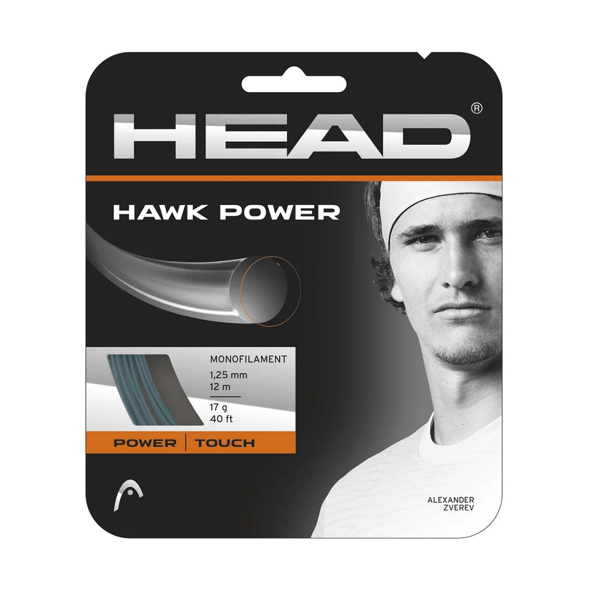 Head Hawk Black 12m String