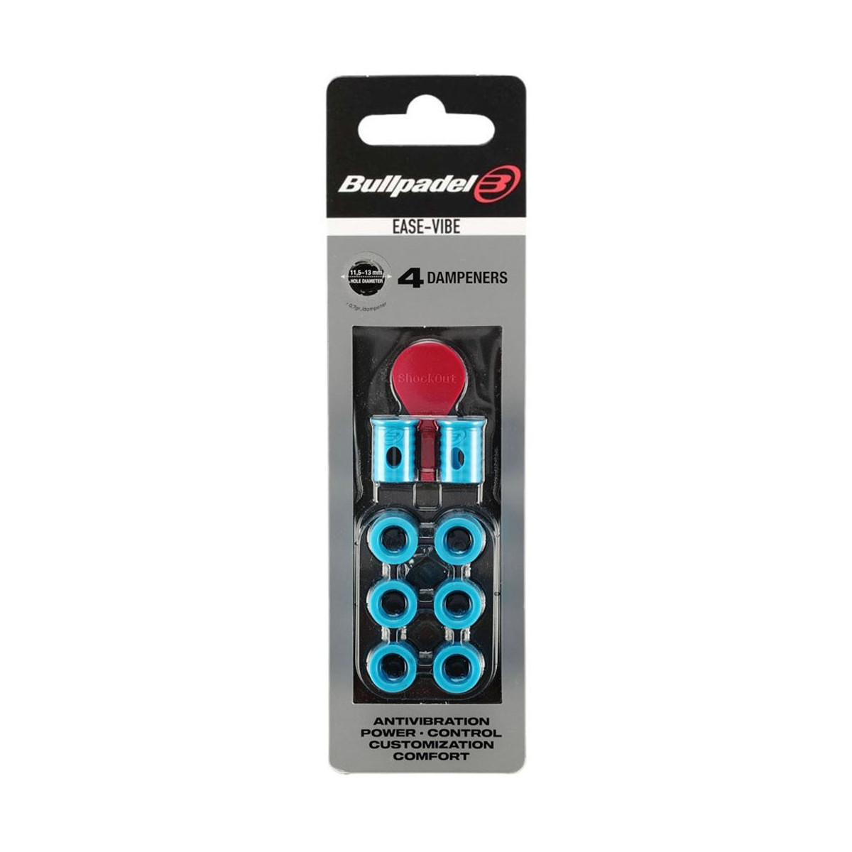 Bullpadel Ease Vibe Dampeners x4 Black