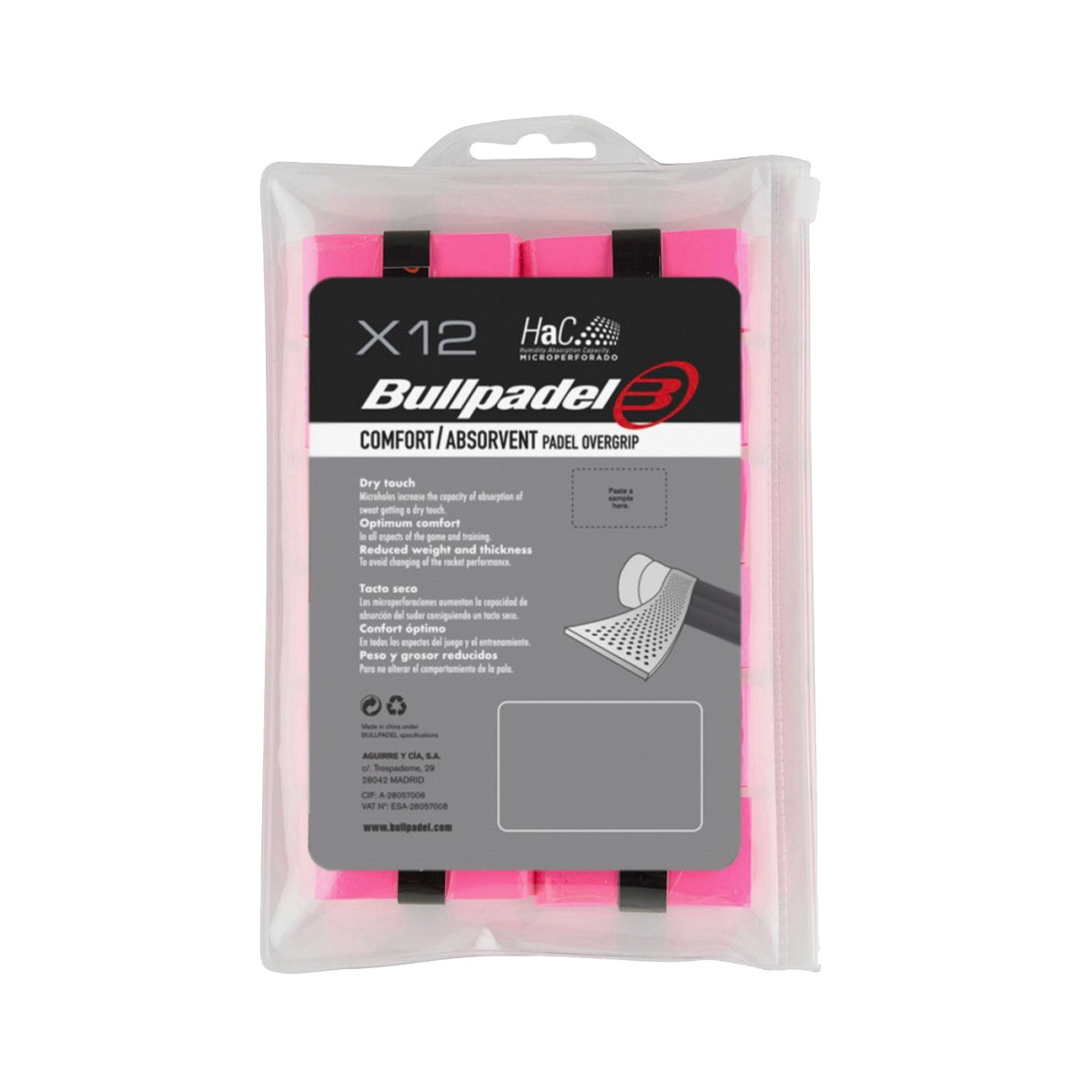 copy ofBullpadel Microperforated Pink x3 overgrips
