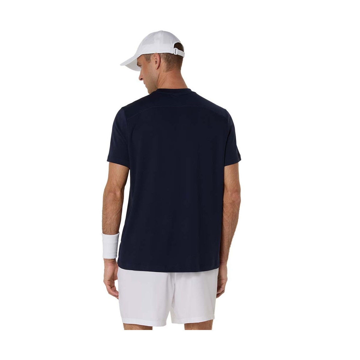 Asics Court T-Shirt Navy Blue / Orange