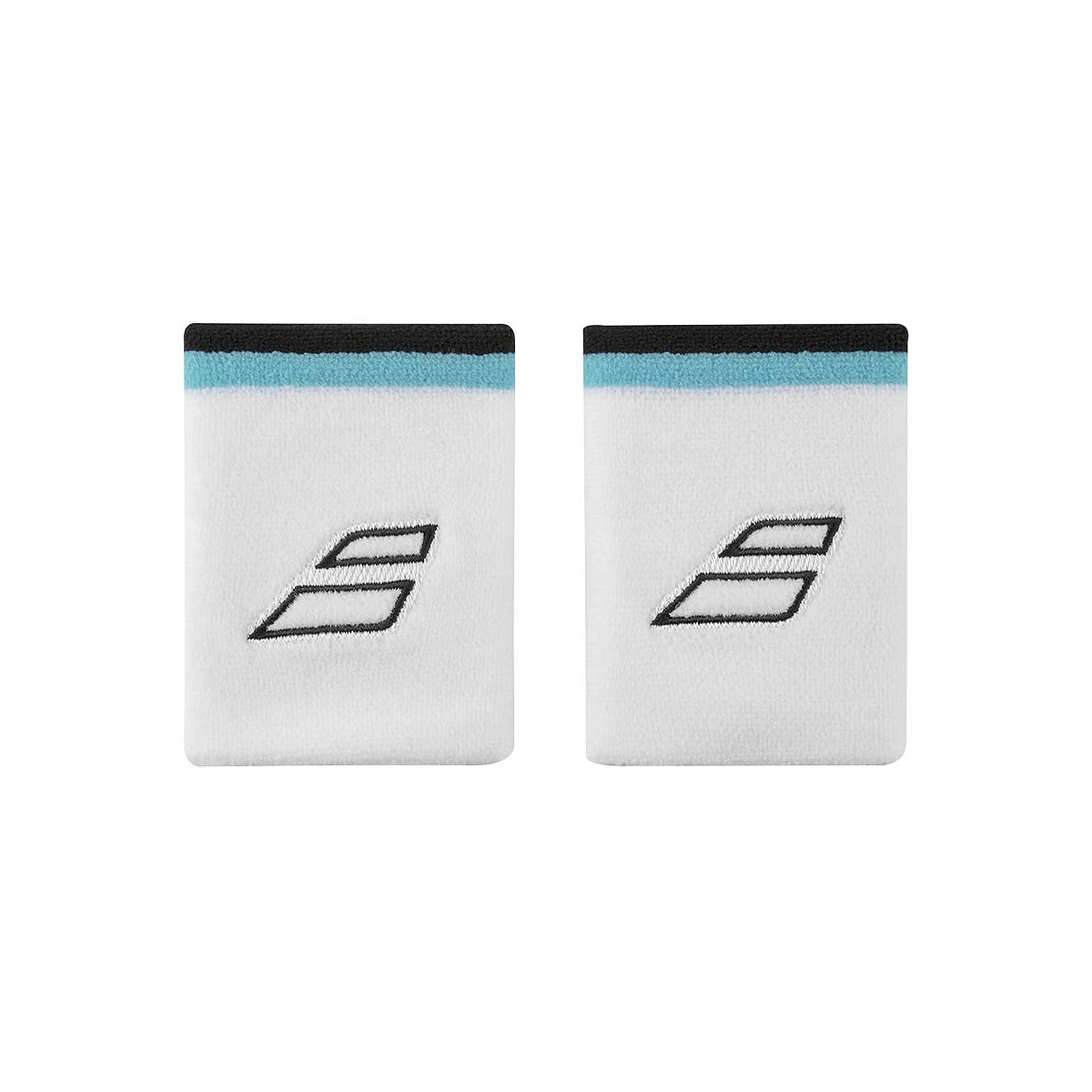 Babolat Terry Jumbo White / Black Wristbands x 2
