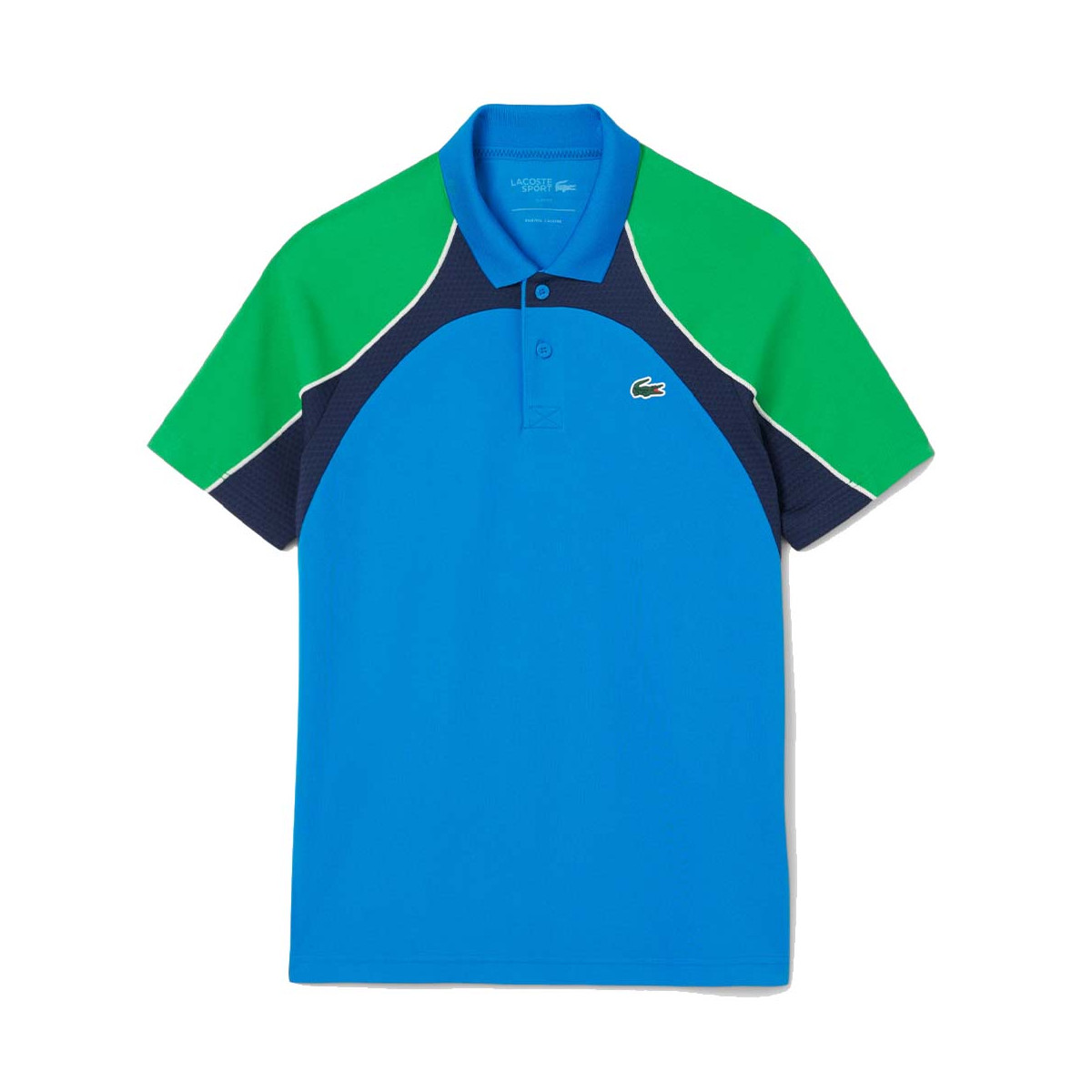Lacoste Tennis Color-Block Ultra Dry Blue / Green polo