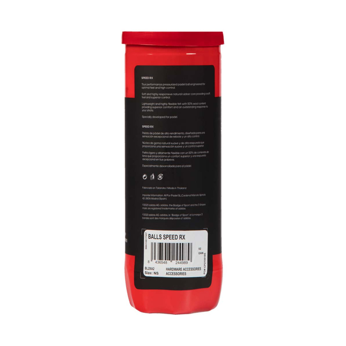 Tube of 3 Adidas Speed ​​RX balls