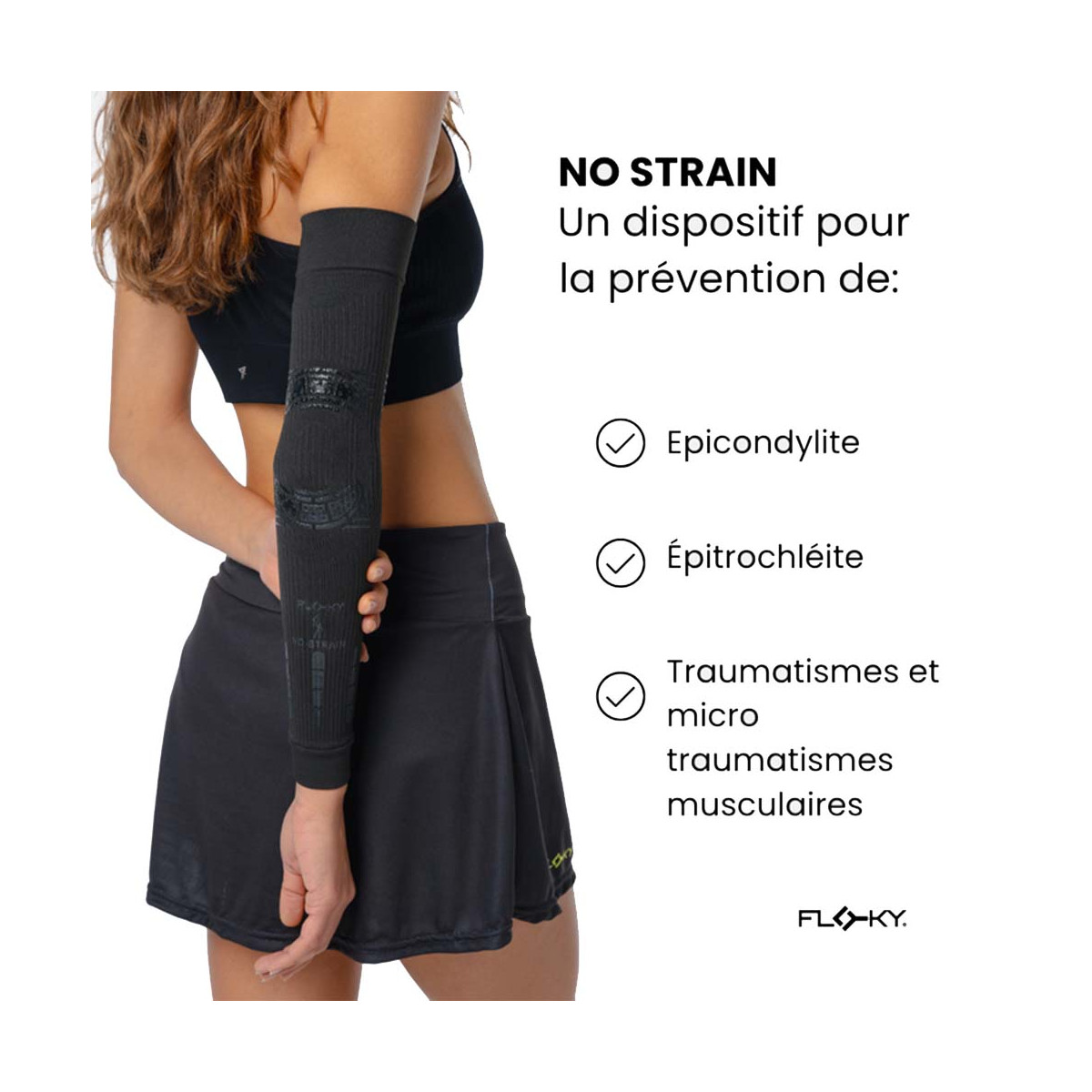 Floky NO-STRAIN Armsleeves White