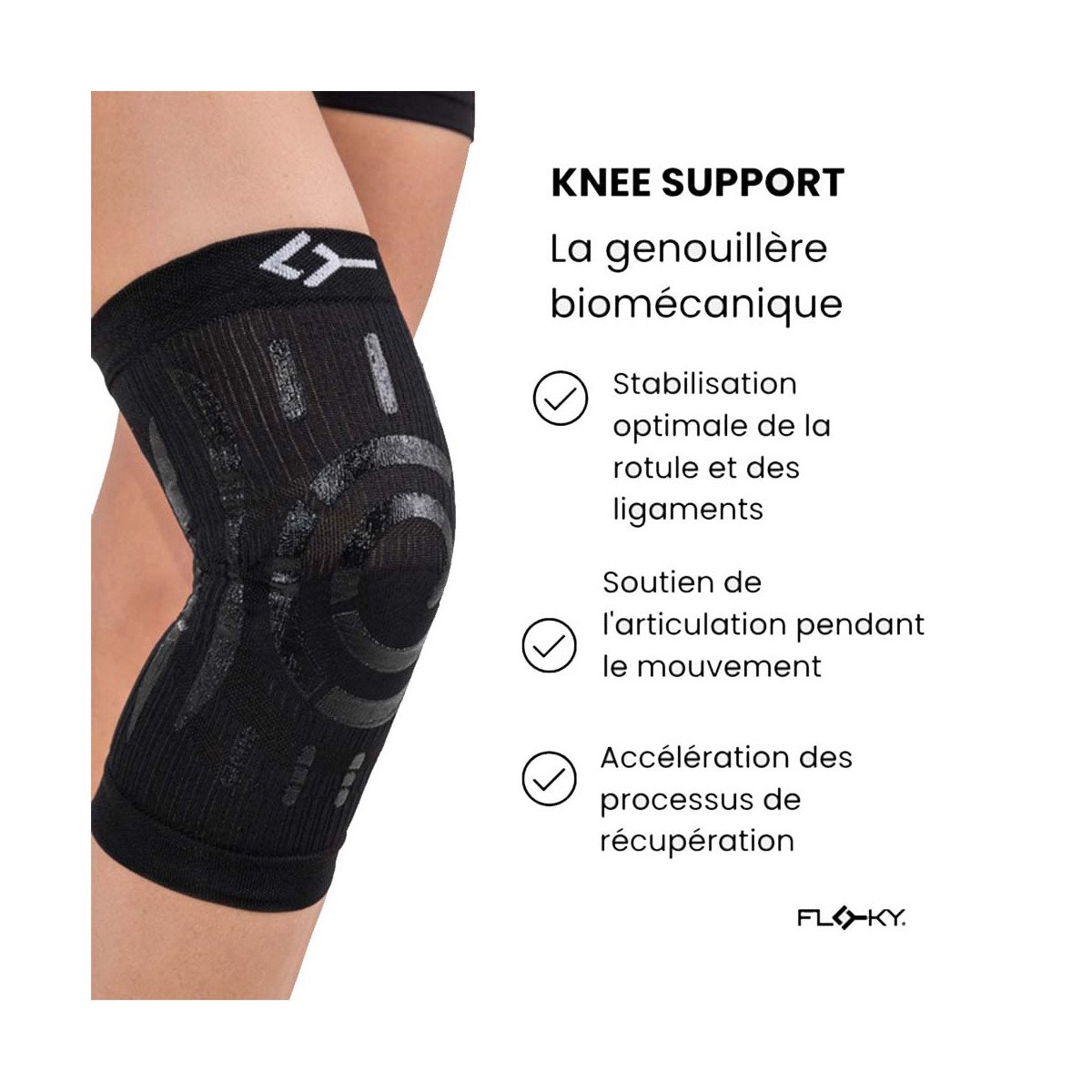 Floky Knee Support Left Black