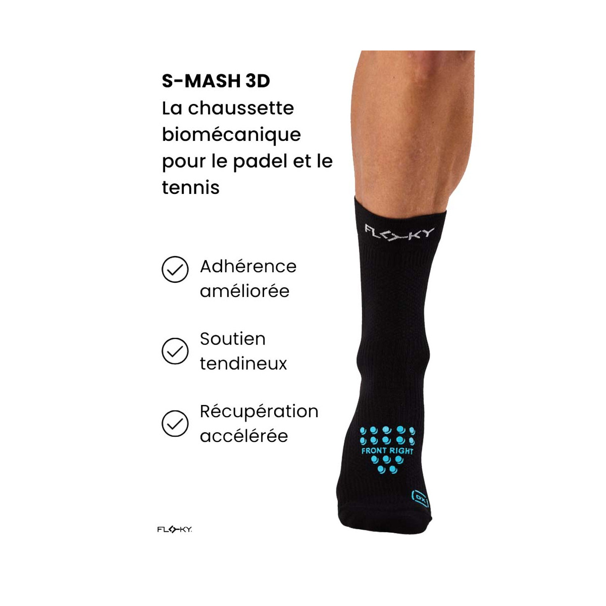 Floky S-MASH 3D Black Compression Socks