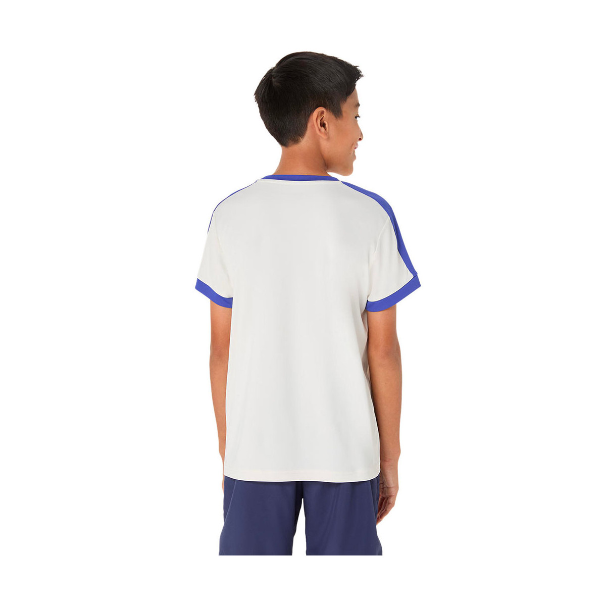 Asics Boy's Cream / Blue T-Shirt