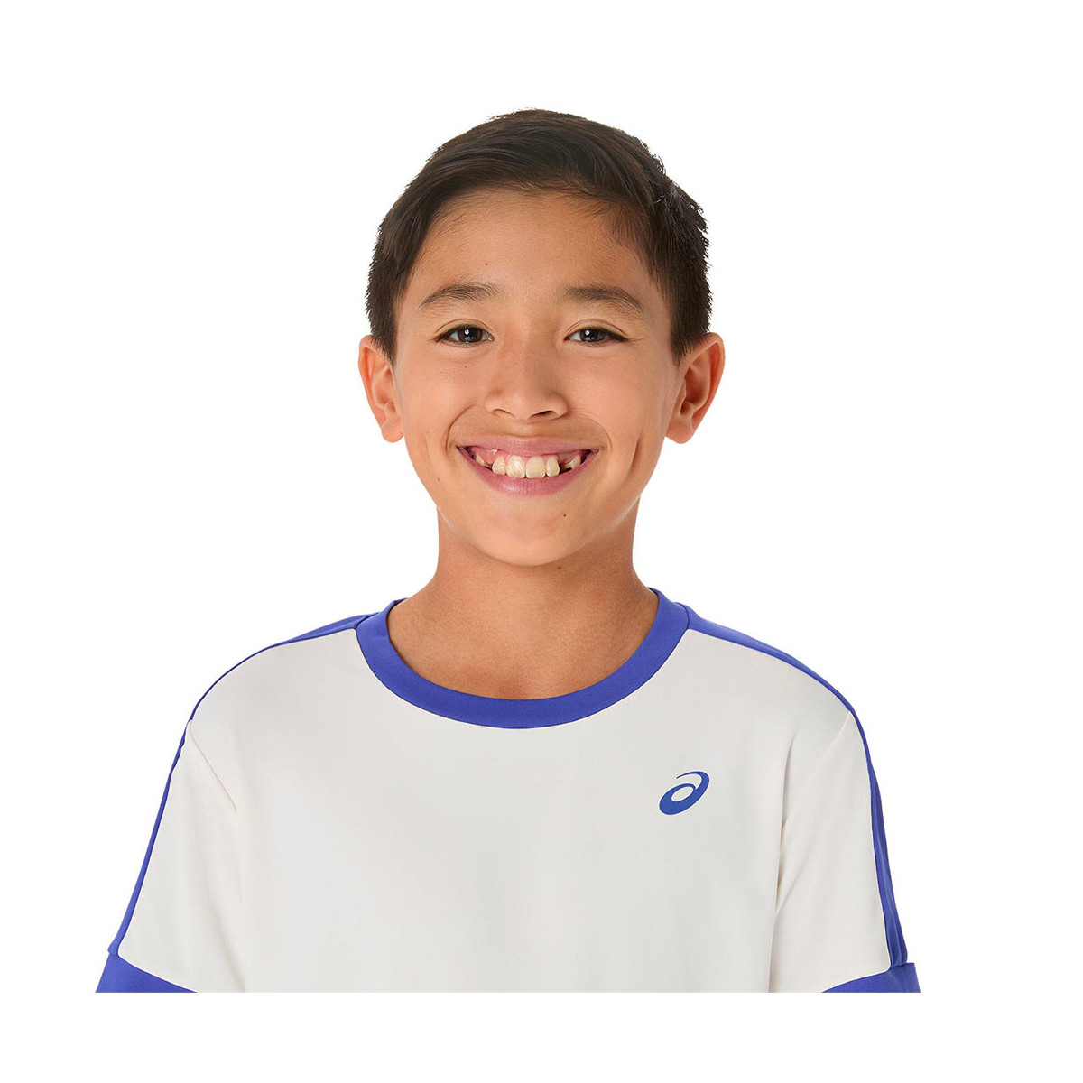 Asics Boy's Cream / Blue T-Shirt