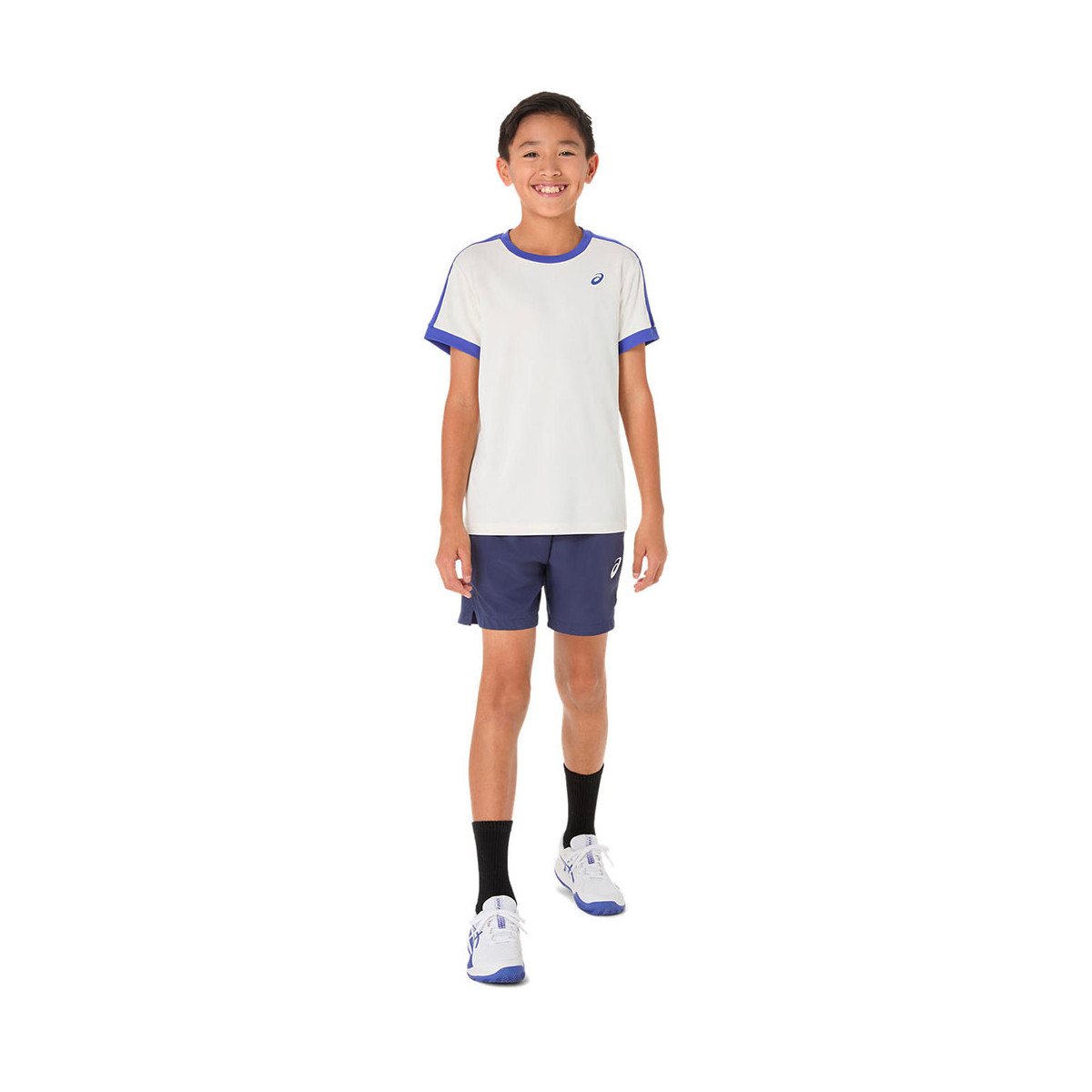 Asics Boy's Cream / Blue T-Shirt