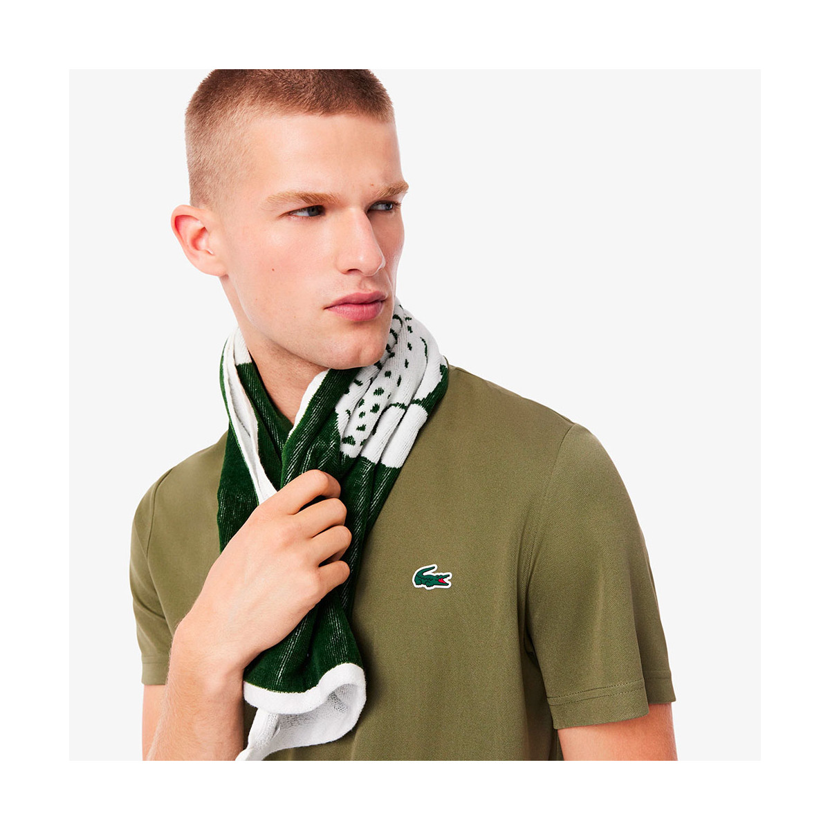 Lacoste Ultra Dry Printed White Ecru T-shirt