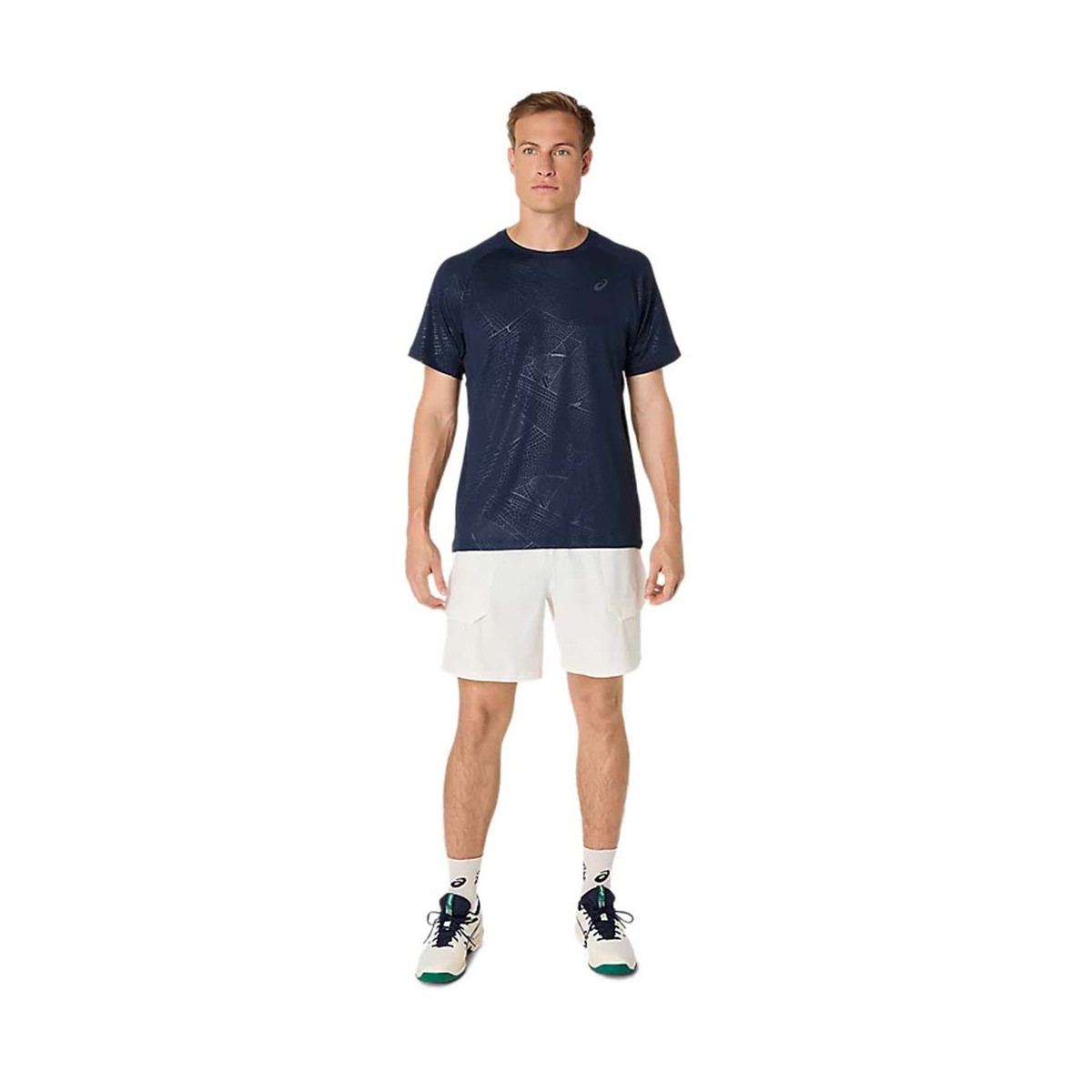 Asics Game All Over T-Shirt Cream