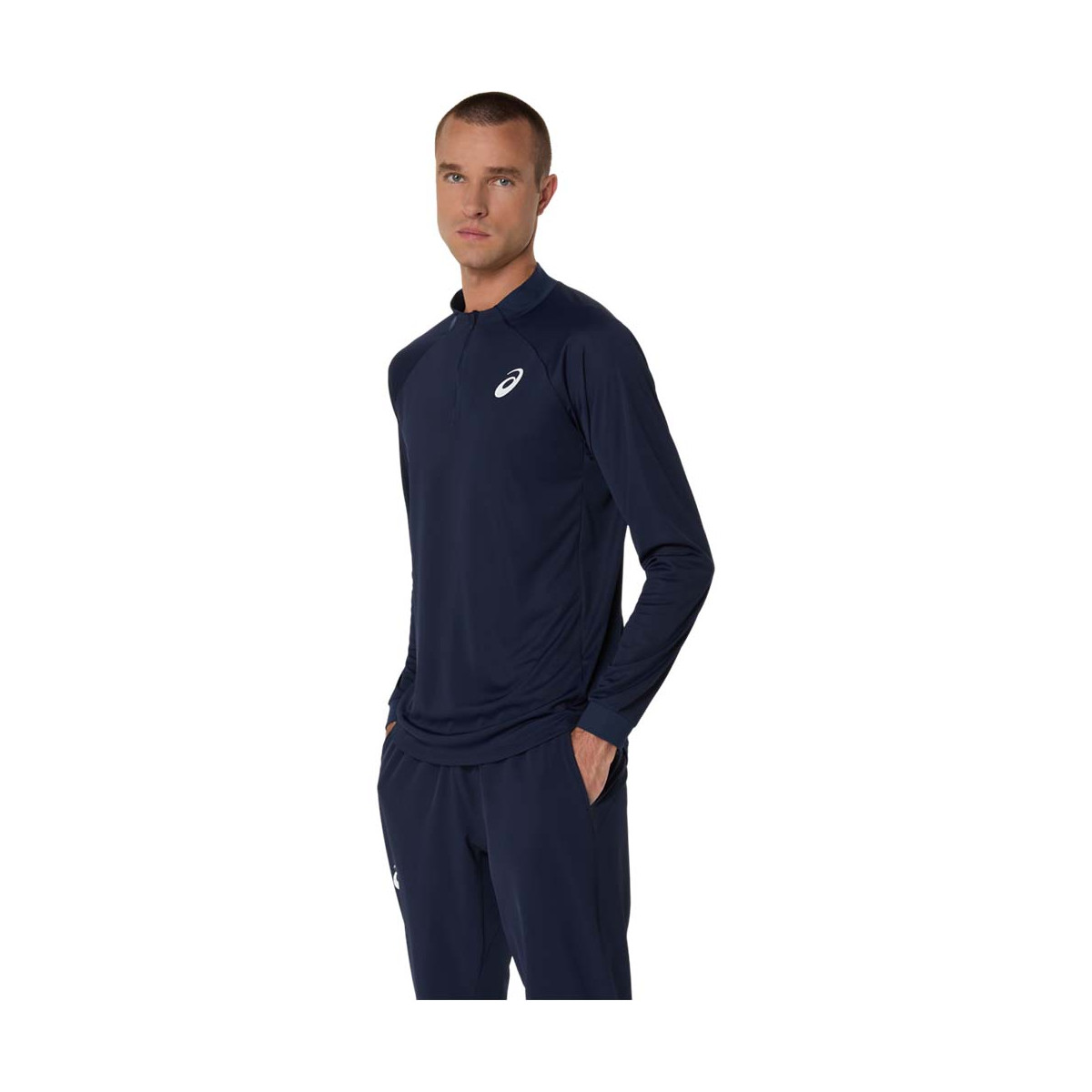 Asics Court LS Zip Long Sleeve T-Shirt White