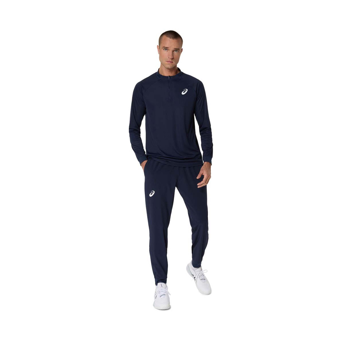 Asics Court LS Zip Long Sleeve T-Shirt White