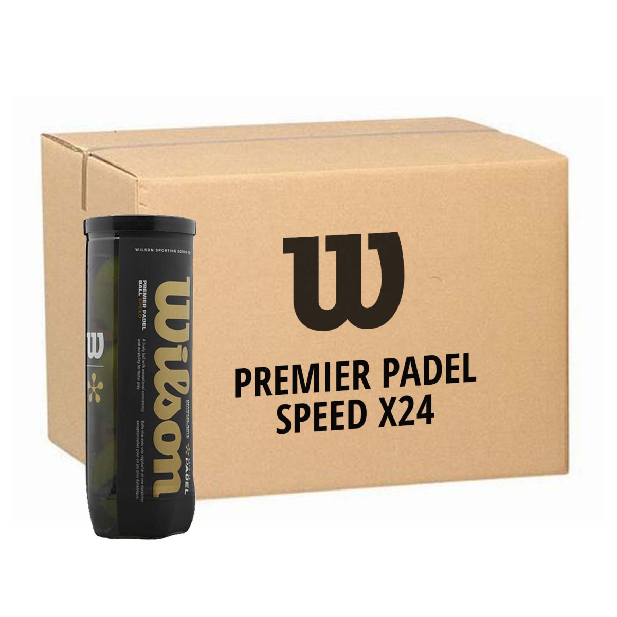 Box 24 cans of 3 Wilson Premier Padel Speed balls