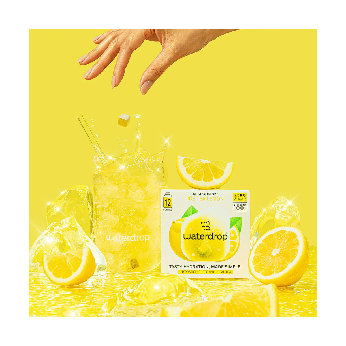 Waterdrop Ice Tea Raspberry Microdrink x12