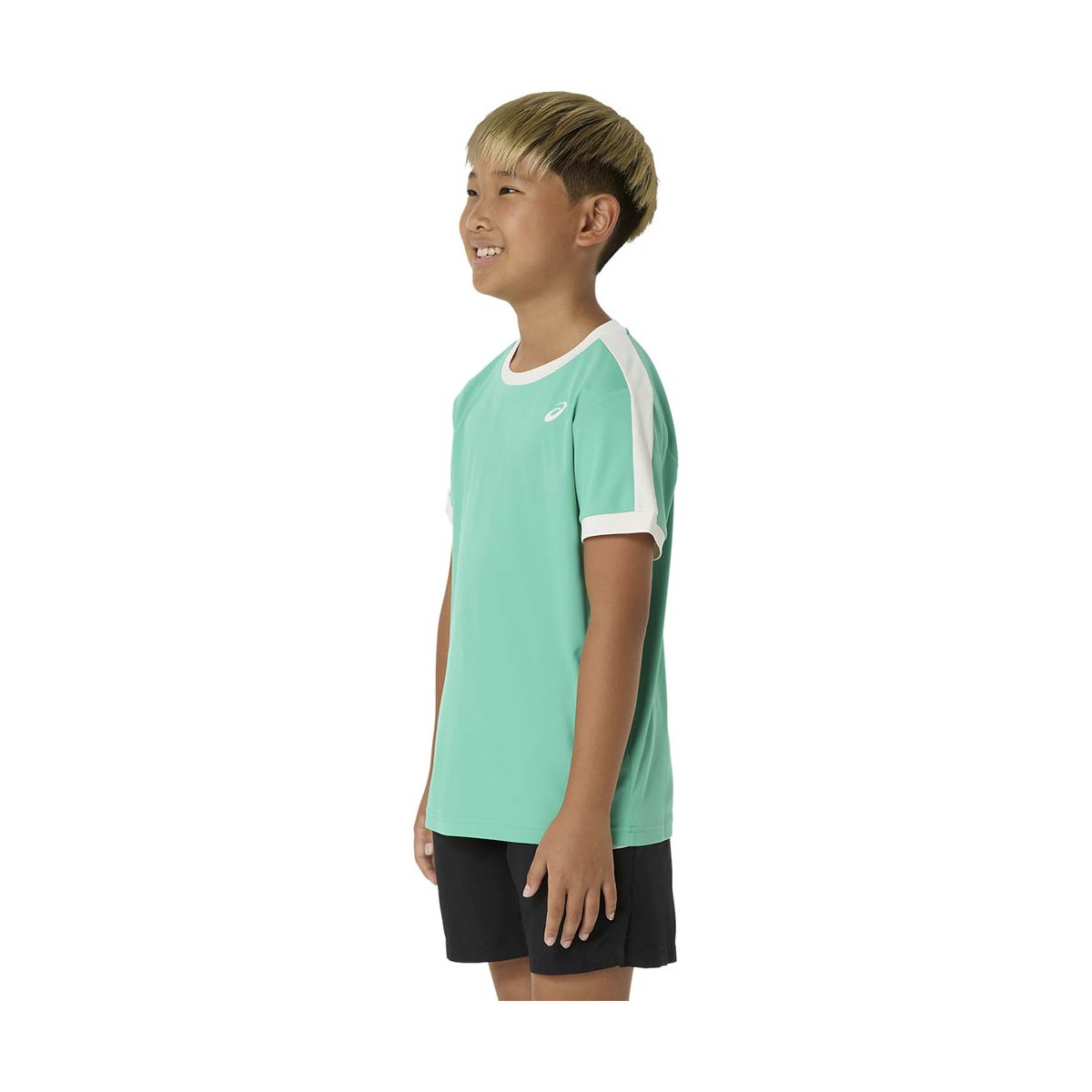 Asics Boy's Cream / Blue T-Shirt