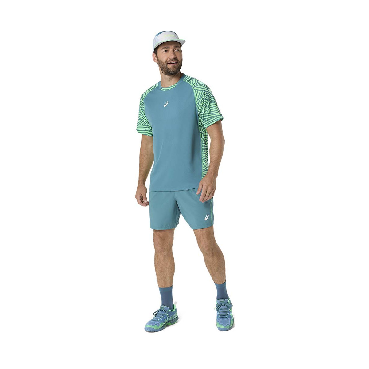 Asics Padel Court Shorts Cream / Green