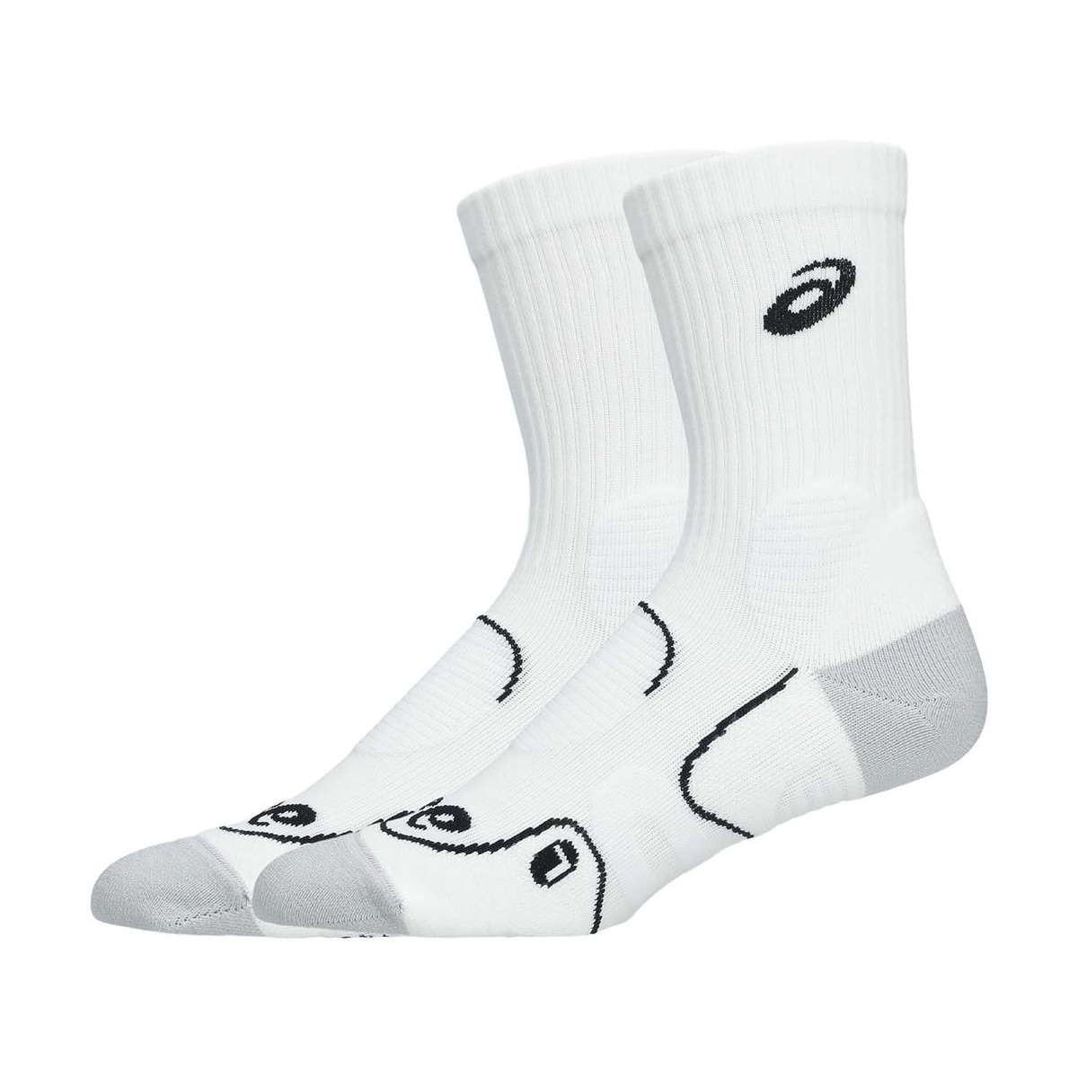 Asics Tennis Court+ Crew White Socks