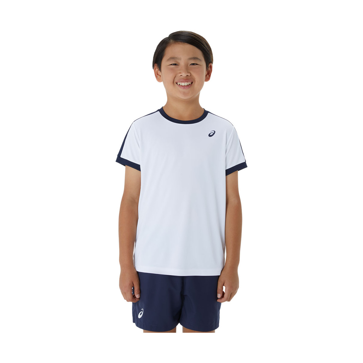 Asics Boy's Cream / Blue T-Shirt