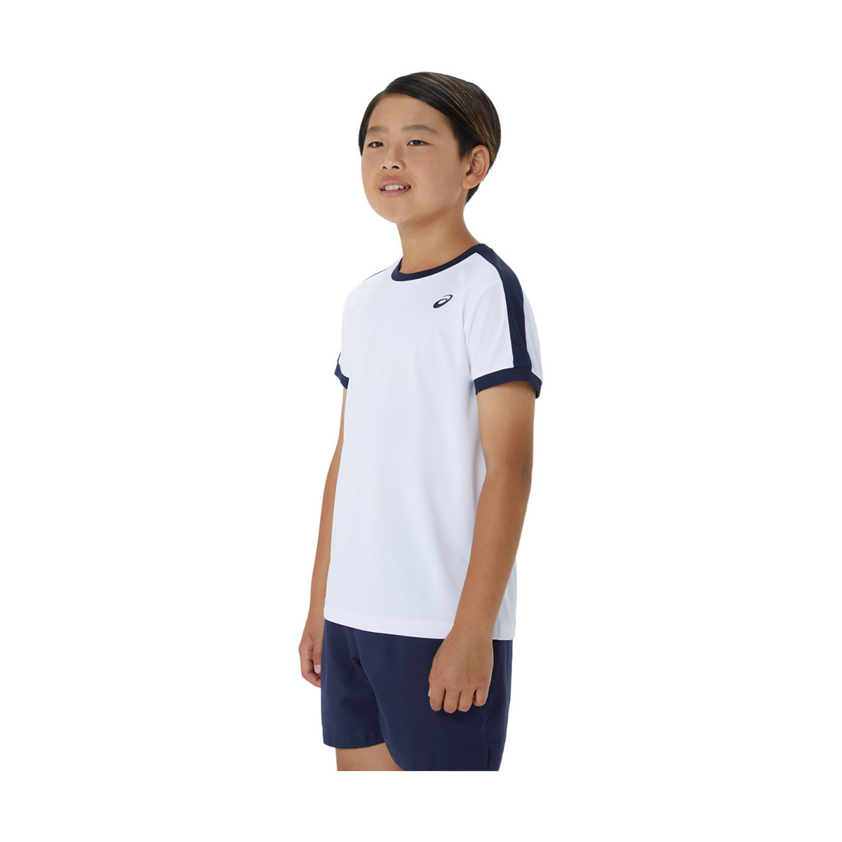 Asics Boy's Cream / Blue T-Shirt