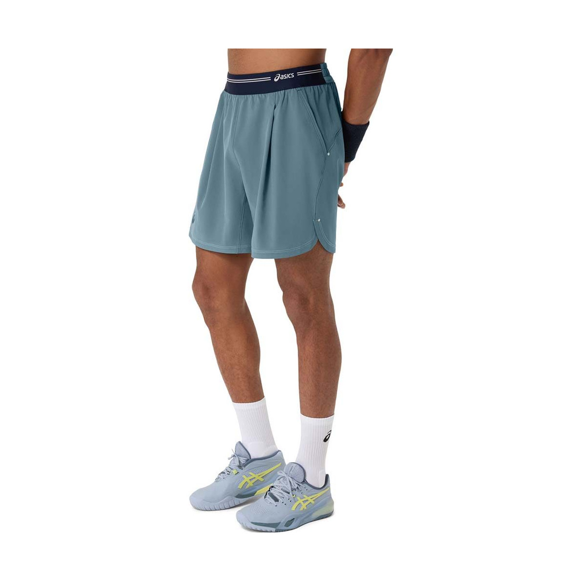 Asics Game 7-Inch Tennis Shorts - Ironclad Blue/Grey