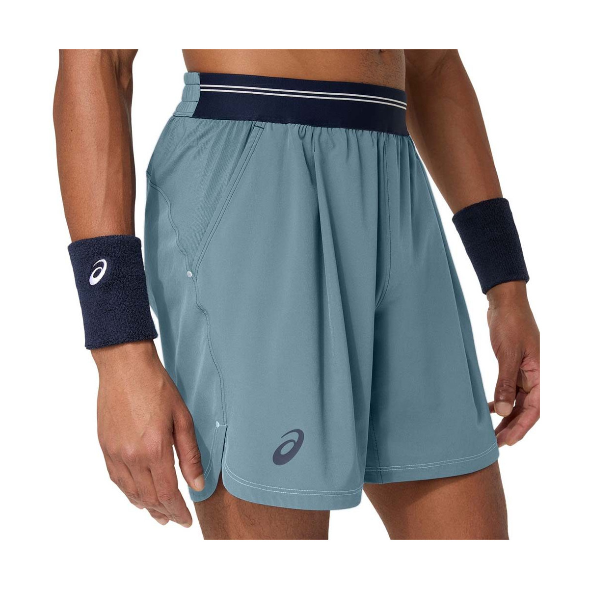 Asics Game 7-Inch Tennis Shorts - Ironclad Blue/Grey