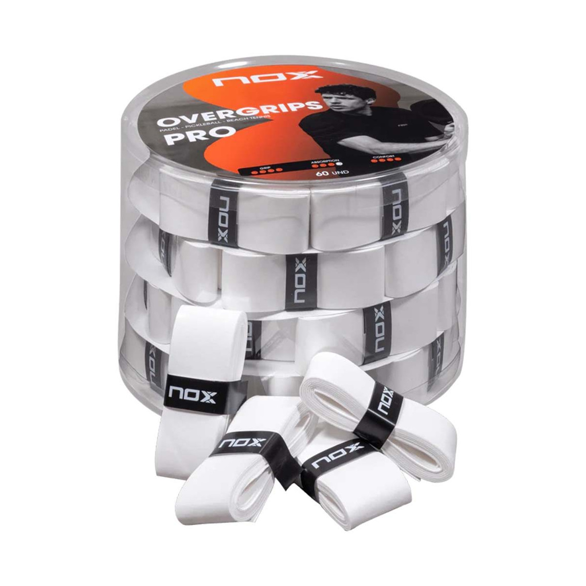 Nox Pro White Overgrips x 60