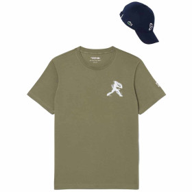 Lacoste Tennis x Novak Djokovic T-Shirt + Cap Pack Khaki