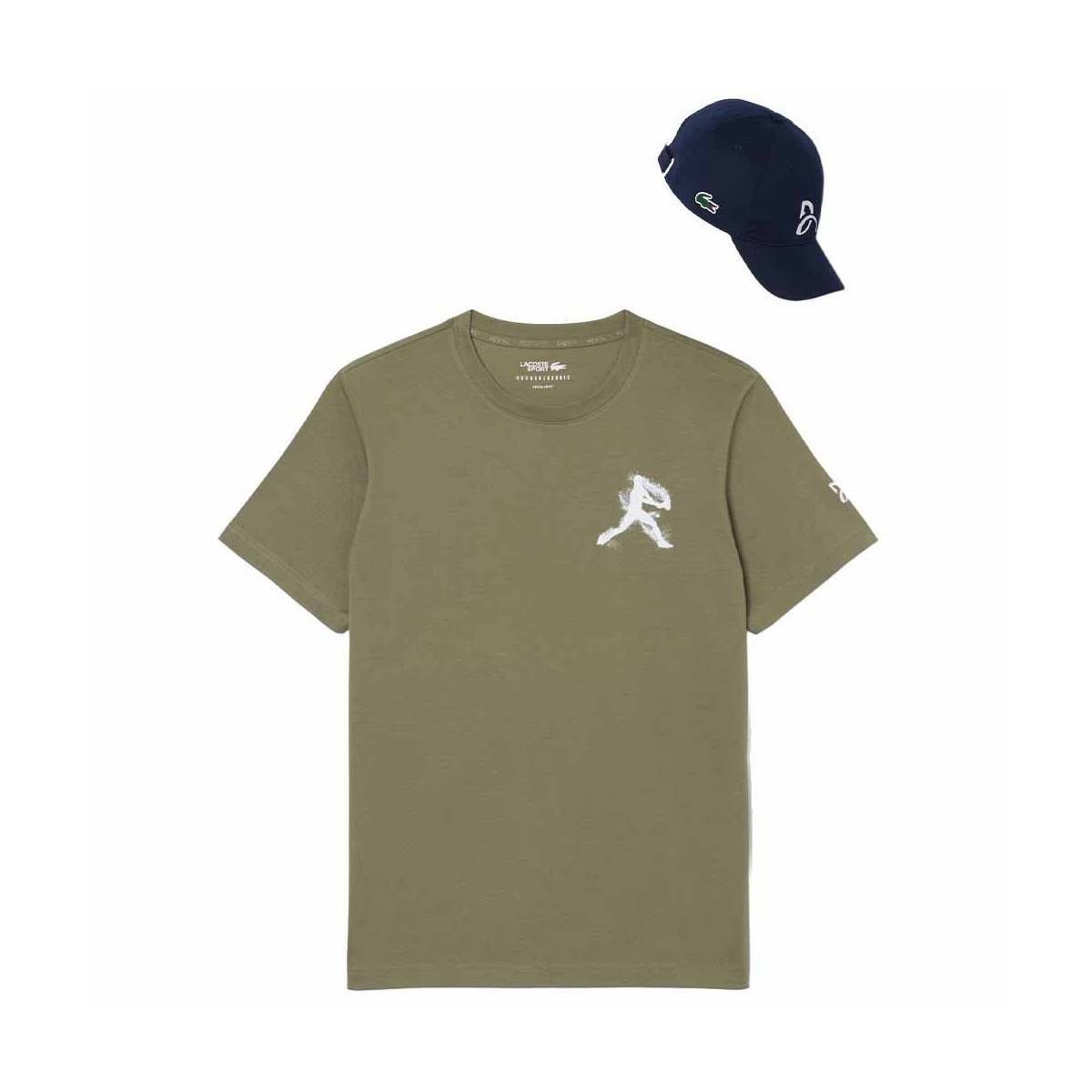 Lacoste Tennis x Novak Djokovic T-Shirt + Cap Pack Khaki