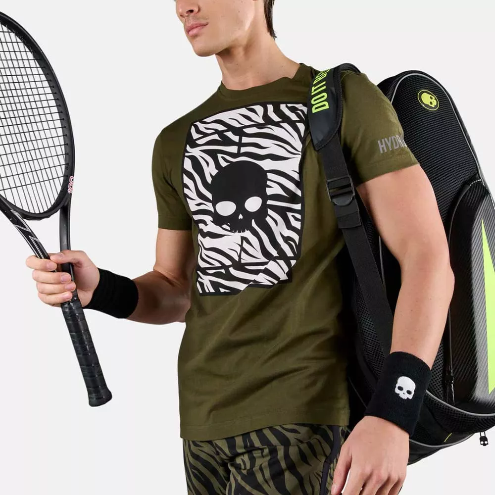 Hydrogen Tennis Court Black / Orange T-shirt