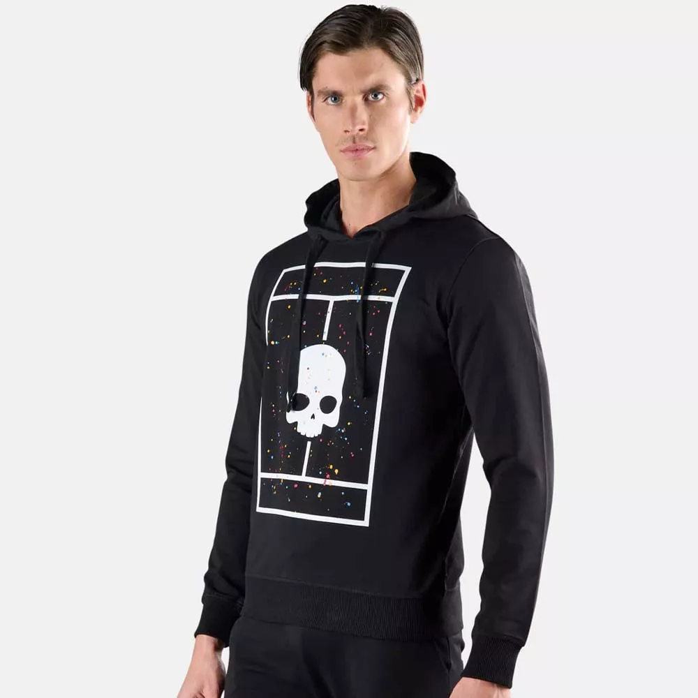 Hydrogen Tennis Court Black Spark T-shirt