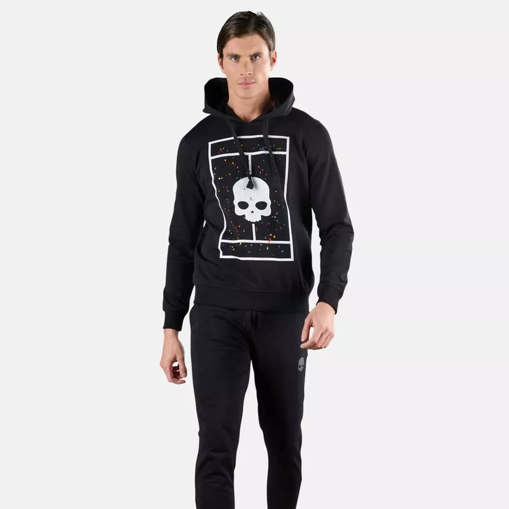 Hydrogen Tennis Court Black Spark T-shirt