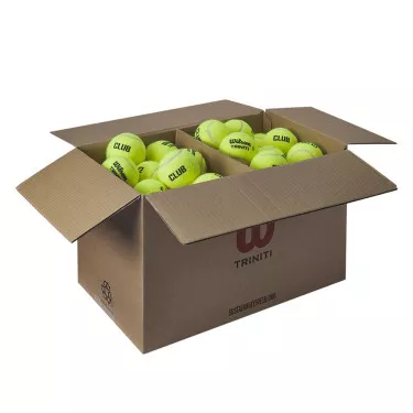 Box 18 cans of 4 Wilson Triniti balls