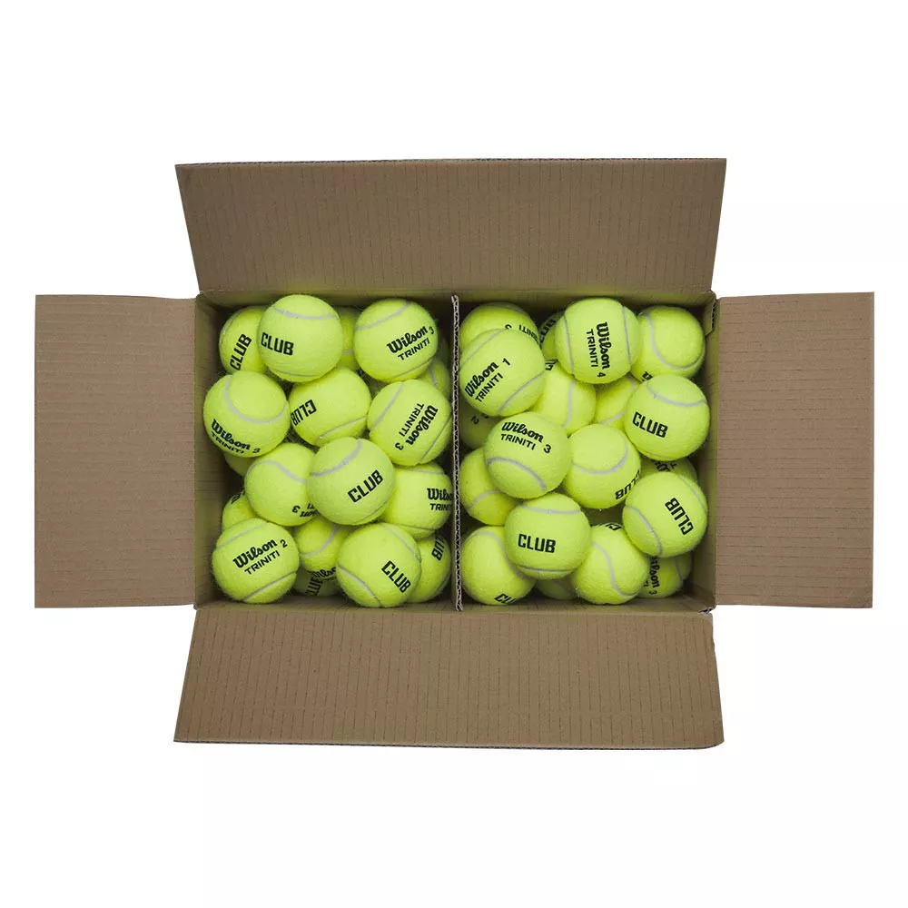 Box 18 cans of 4 Wilson Triniti balls