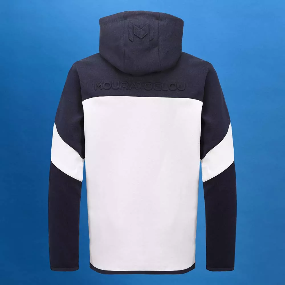 Mouratoglou navy blue hooded jacket