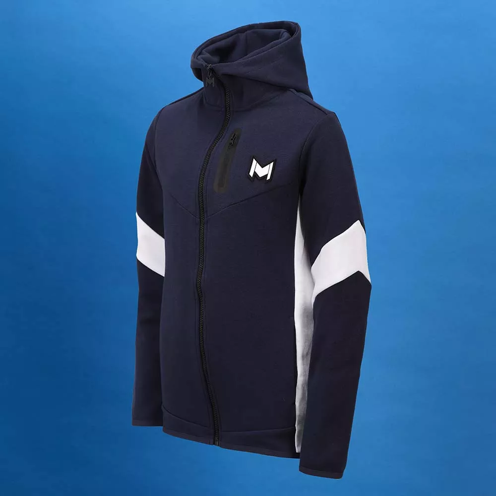 Mouratoglou navy blue hooded jacket