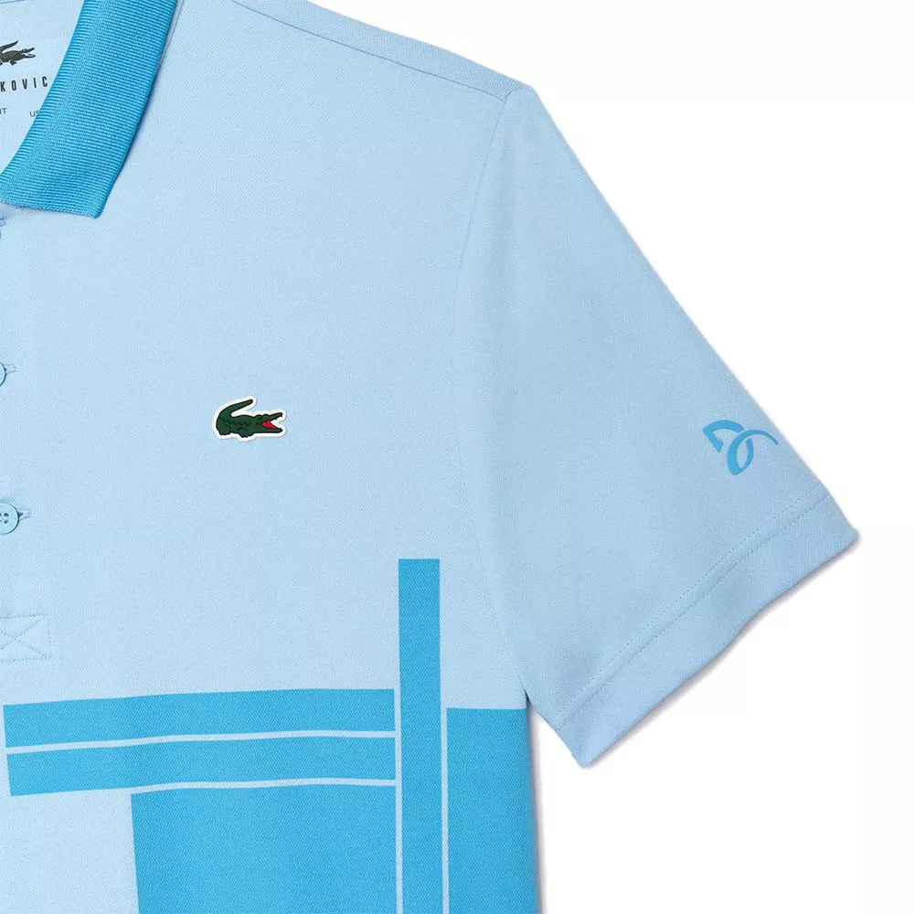 Polo Lacoste Tennis Novak Djokovic Fan Light Blue Polo