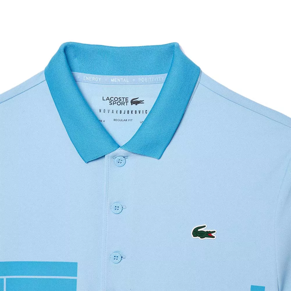 Polo Lacoste Tennis Novak Djokovic Fan Light Blue Polo
